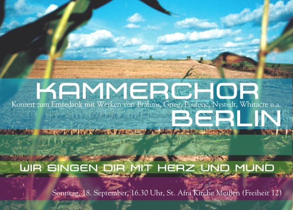 Konzert "Wir singen Dir mit Herz und Mund" am 18.09.2011 in St. Afra Meißen Konzert "Wir singen Dir mit Herz und Mund" am 18.09.2011 in St. Afra Meißen