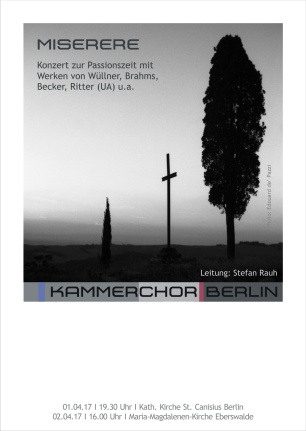 Konzert zur Passionzeit am 02.04.2017 um 16 Uhr in der Maria-Magdalenen-Kirche Eberswalde